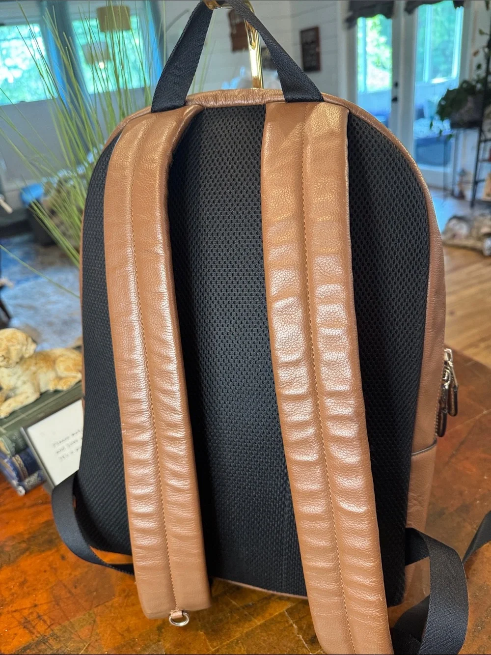 Coach Men’s Hudson  Chestnut Leather Backpack